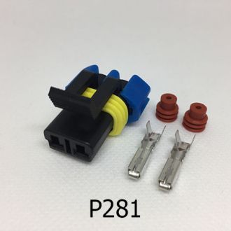 Авто роз'єм гніздовий 2-х контактний Deiphi 15300027 серії 280 metri-pack для мотора обігрівача Калина Нива Пріора Авто роз'єм гніздовий 2-х контактний Deiphi 15300027 серії 280 metri-pack для мотора обігрівача Калина Нива Пріора